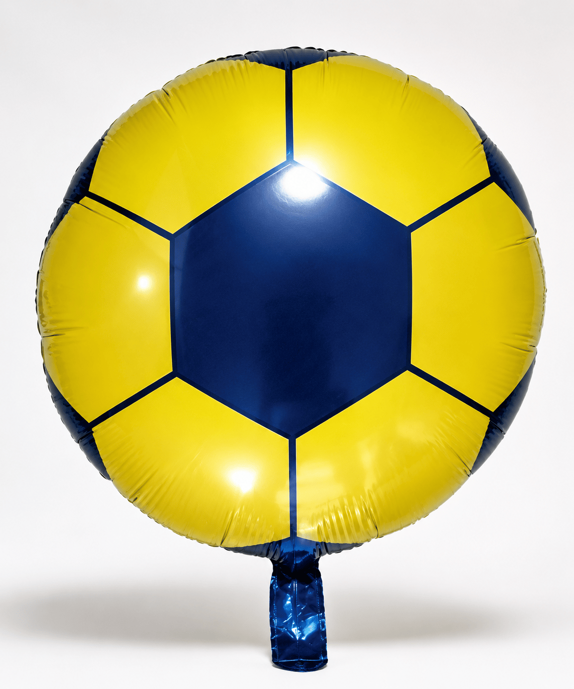 Folyo Balon Futbol Topu Sarı Lacivert 18'' 45cm fener