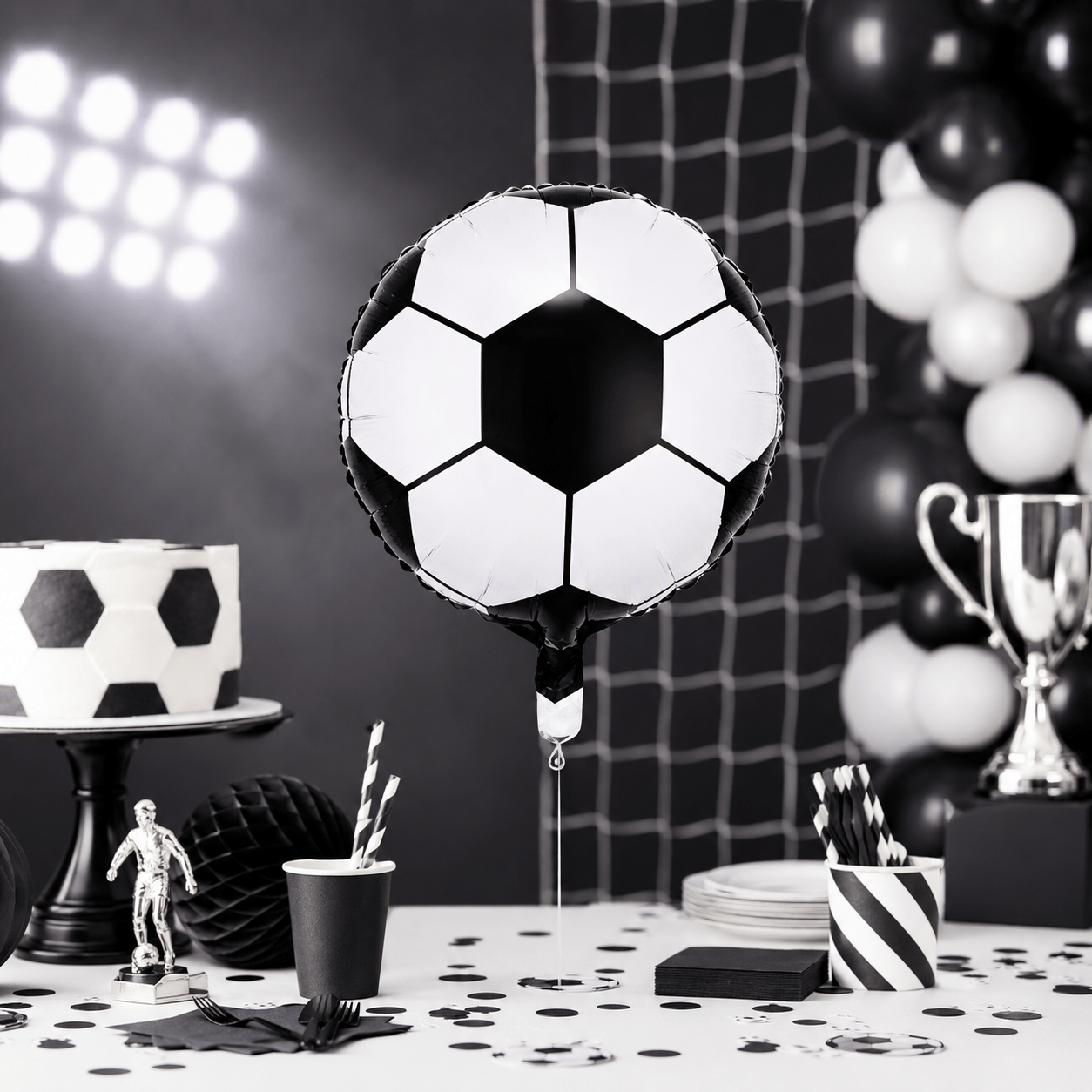 Folyo Balon Futbol Topu Siyah-Beyazı 18'' 45cm beşiktaş
