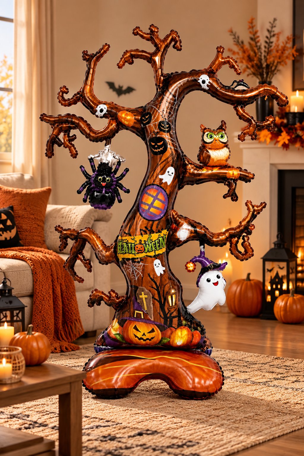 Folyo Balon Halloween Ayaklı Hayalet Ağacı 79*115c cadılar bayramı
