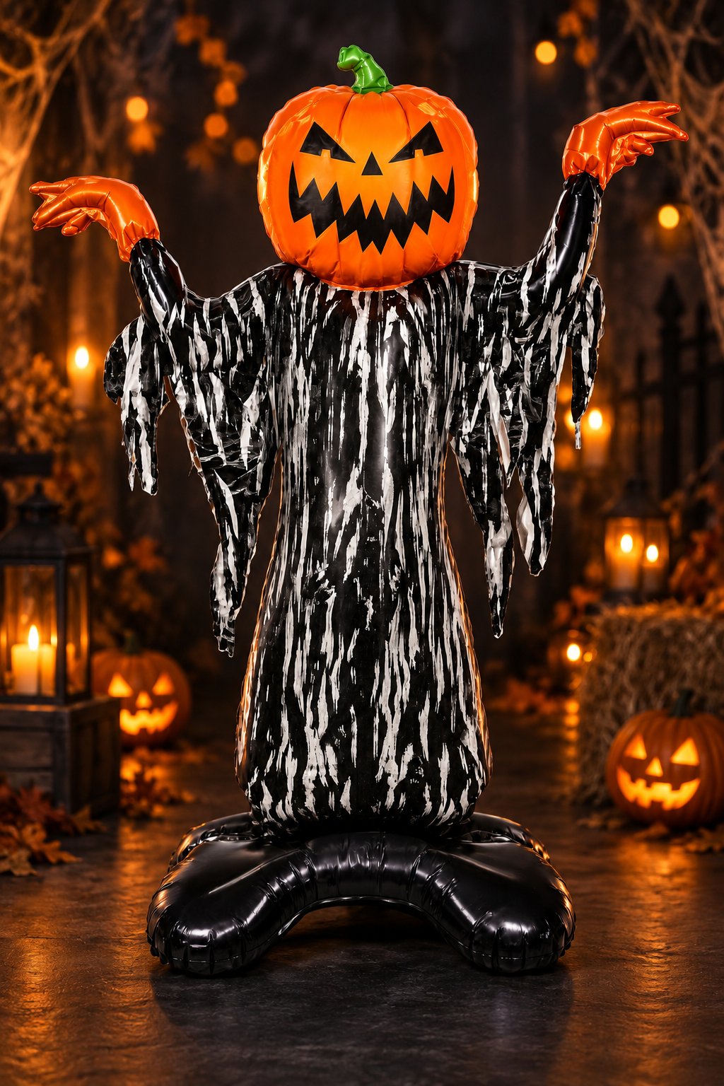 Folyo Balon Halloween Balkabağı Korkuluk  86x115 Cadılar Bayramı