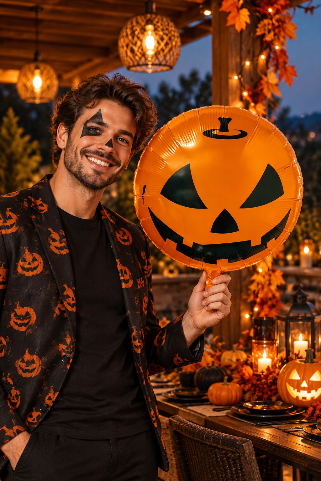 Folyo Balon Halloween Balkabağı Temalı Yuvarlak 18 İnç 45 CM