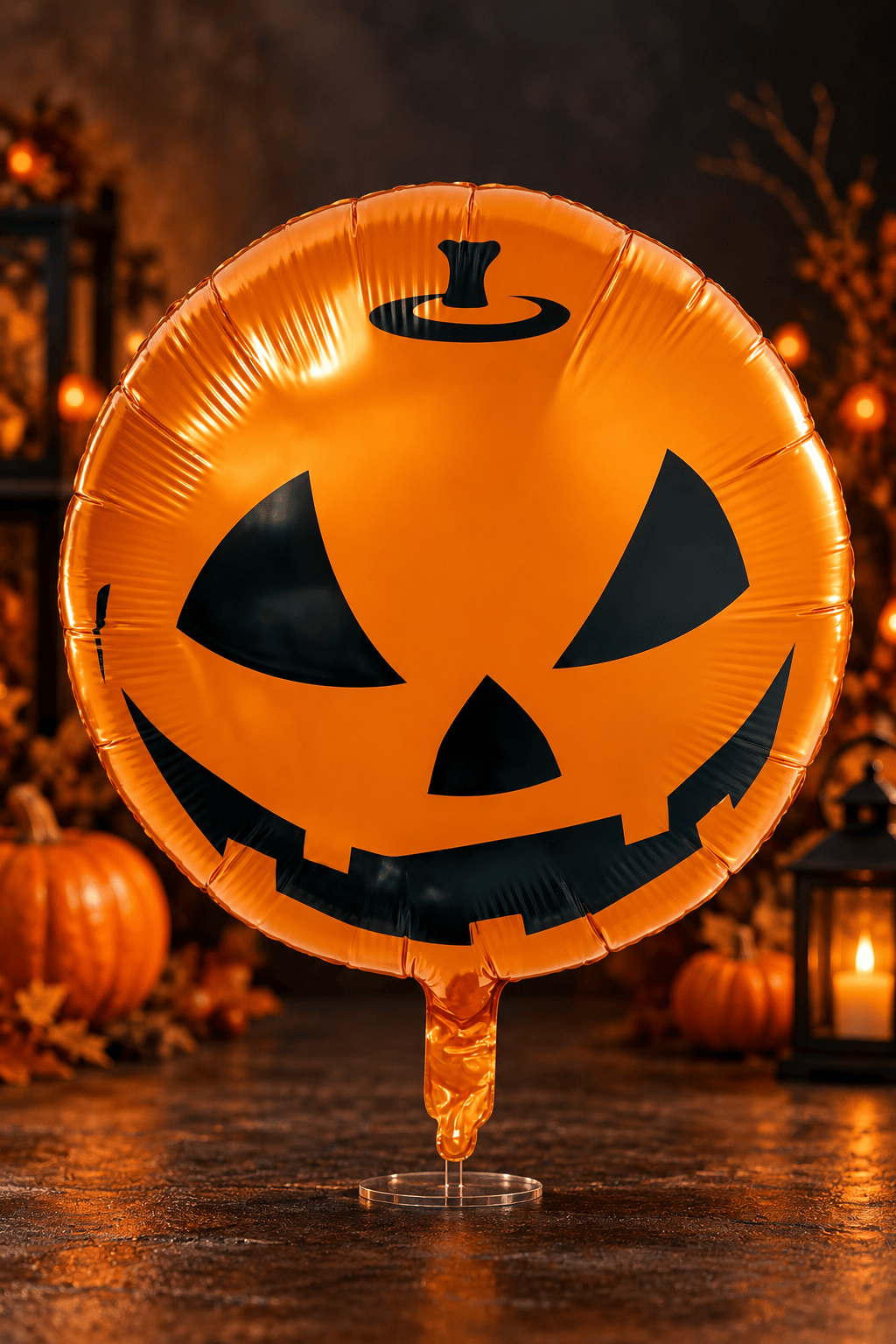 Folyo Balon Halloween Balkabağı Temalı Yuvarlak 18 İnç 45 CM
