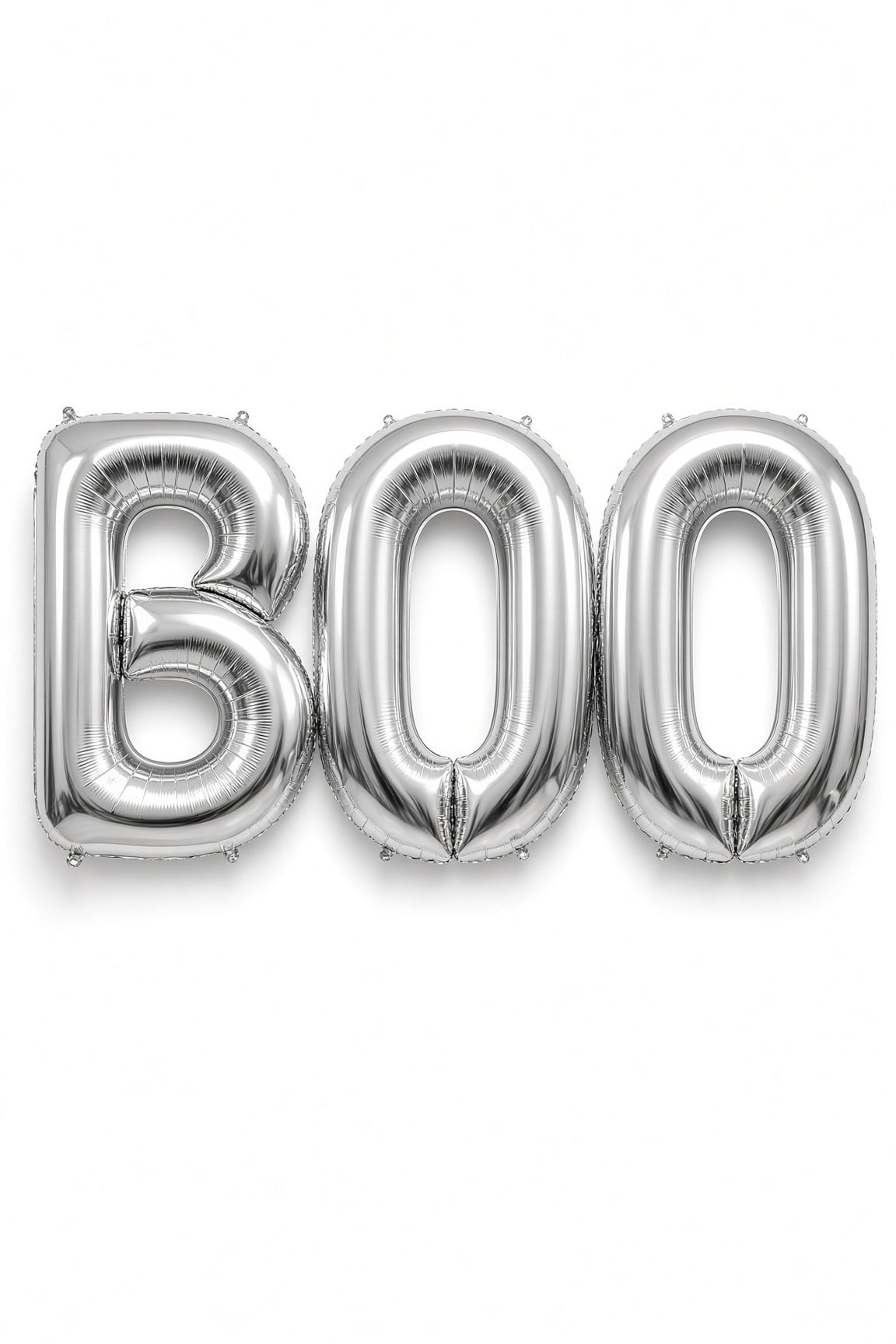 Folyo Balon Halloween BOO yazısı 100 cm 40inç gümüş set