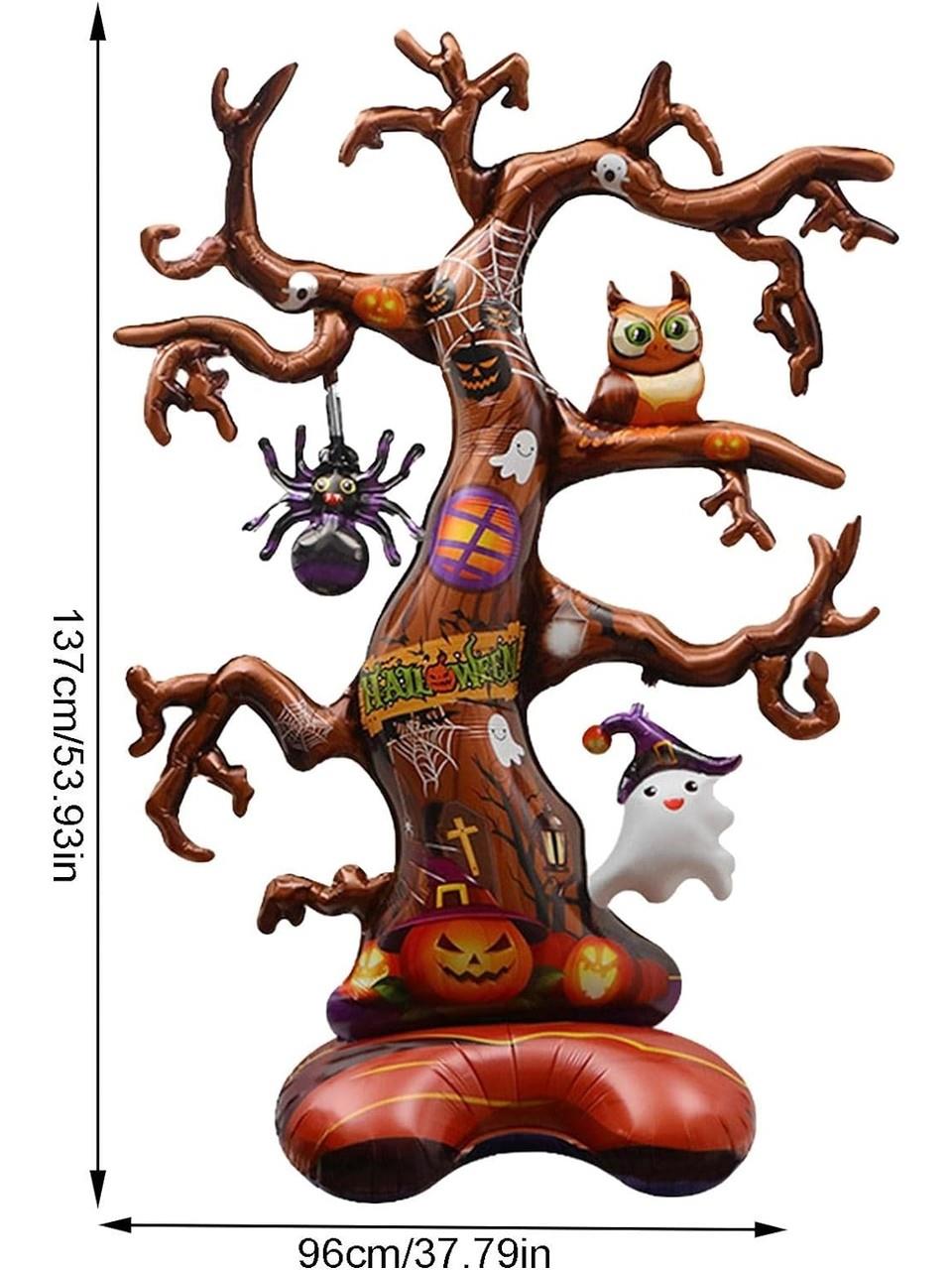 Folyo Balon Halloween  Cadılar Bayramı büyük boy 3d Ayaklı Hayalet Ağacı 79*115cm 