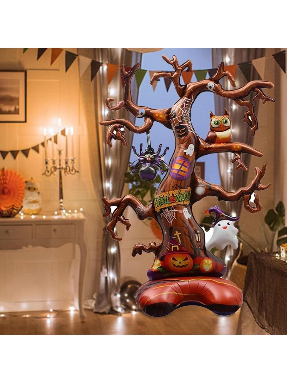 Folyo Balon Halloween  Cadılar Bayramı büyük boy 3d Ayaklı Hayalet Ağacı 79*115cm 