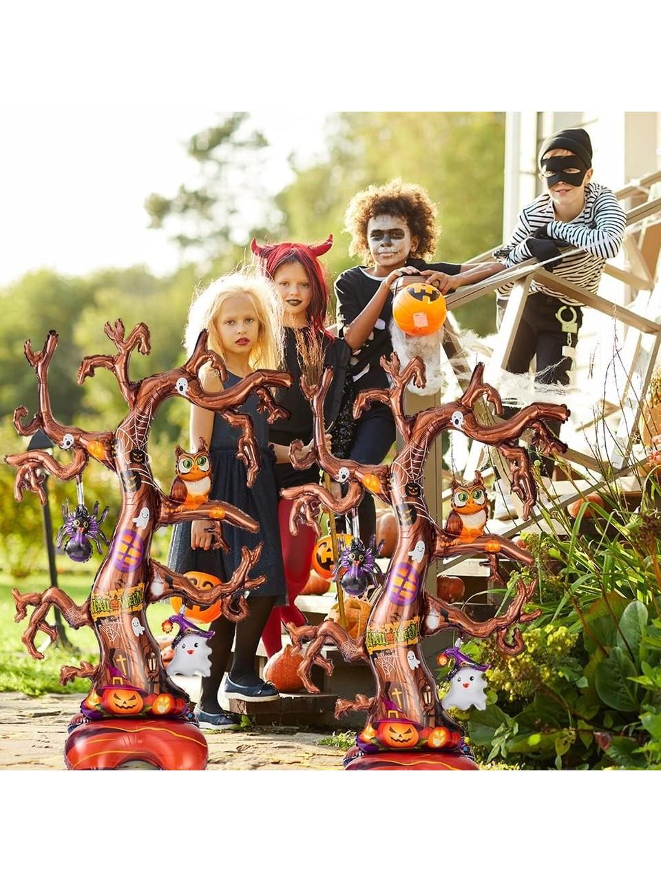 Folyo Balon Halloween  Cadılar Bayramı büyük boy 3d Ayaklı Hayalet Ağacı 79*115cm 