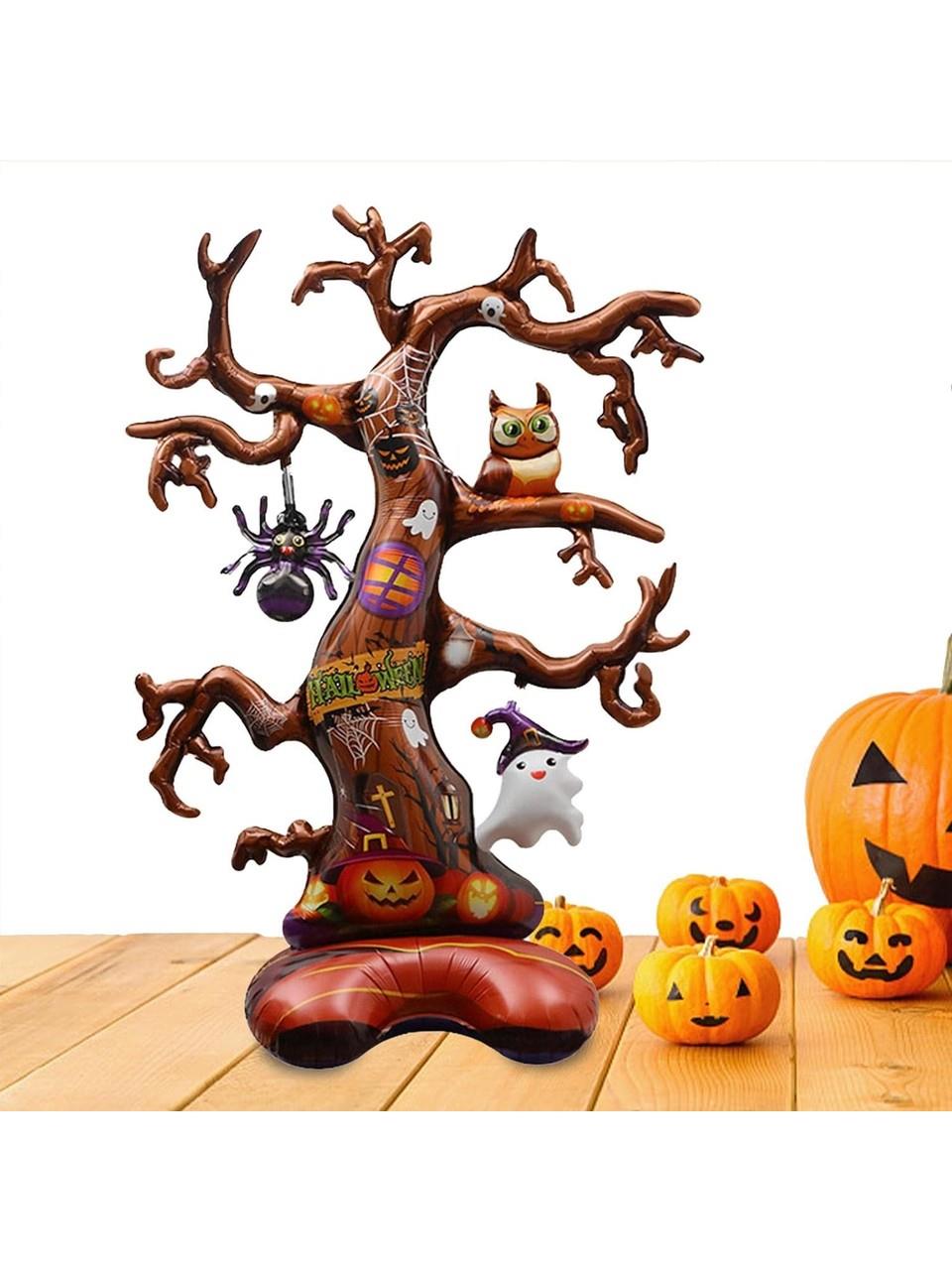 Folyo Balon Halloween  Cadılar Bayramı büyük boy 3d Ayaklı Hayalet Ağacı 79*115cm 