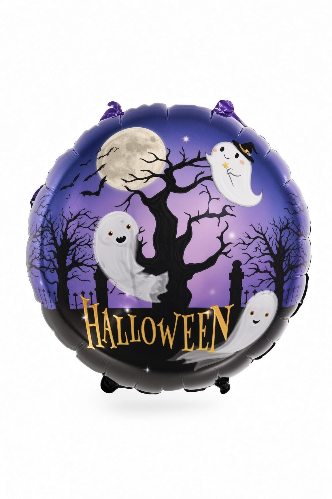 Folyo balon Halloween hayelet ağacı 45x45 yuvarlak