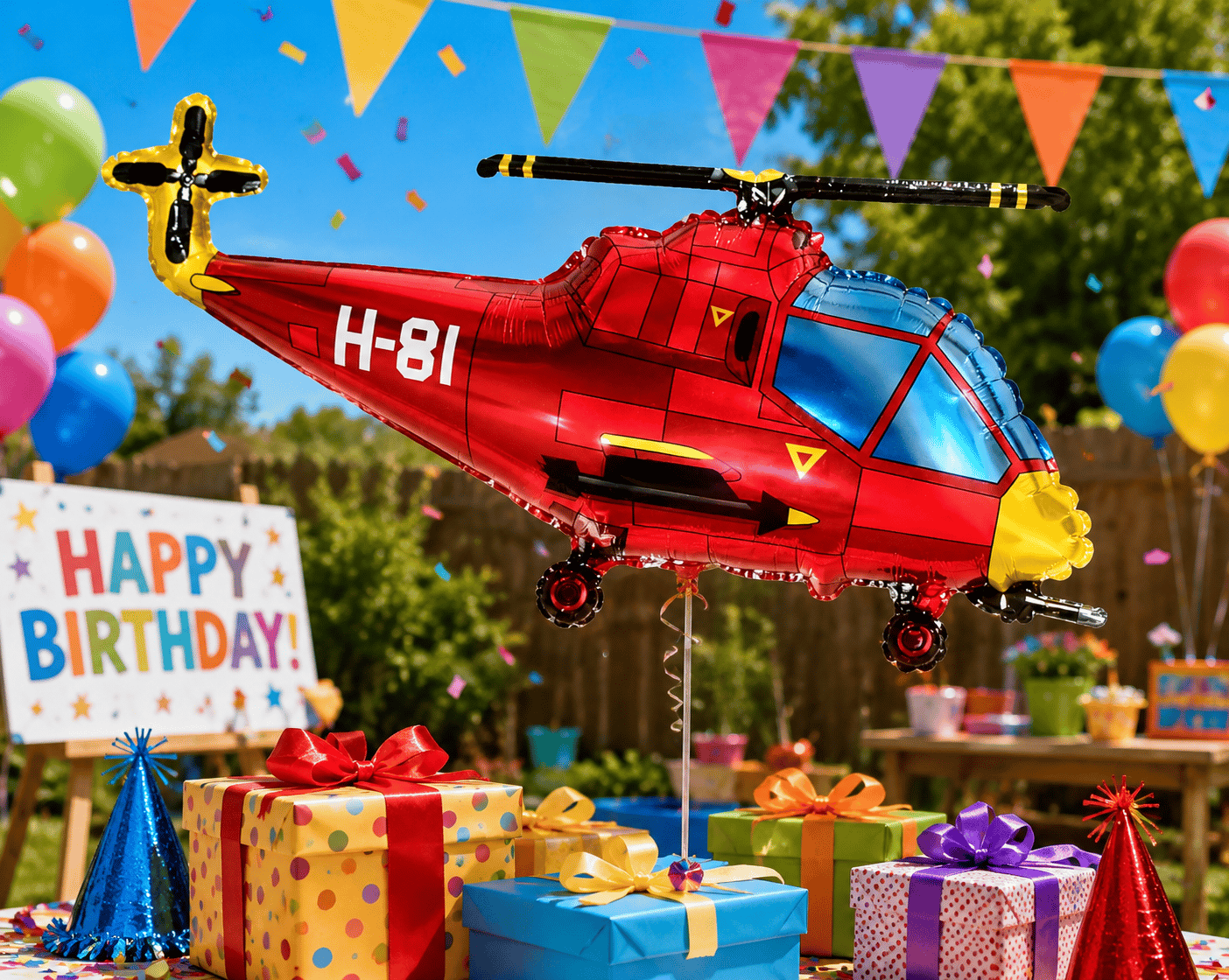 Folyo Balon Heli̇kopter 89*52 Cm 9375