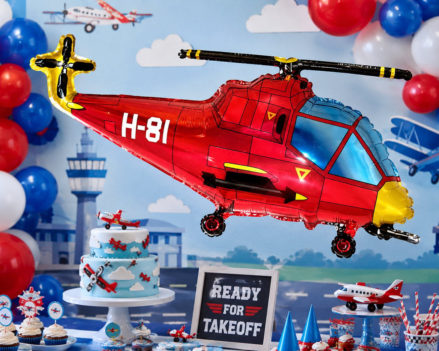 Folyo Balon Heli̇kopter 89*52 Cm 9375