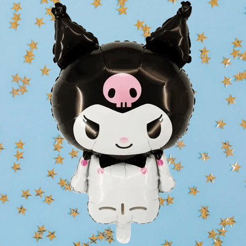 Folyo Balon Kuromi 80x50 cm siyah Büyük Doğum Günü Balonu