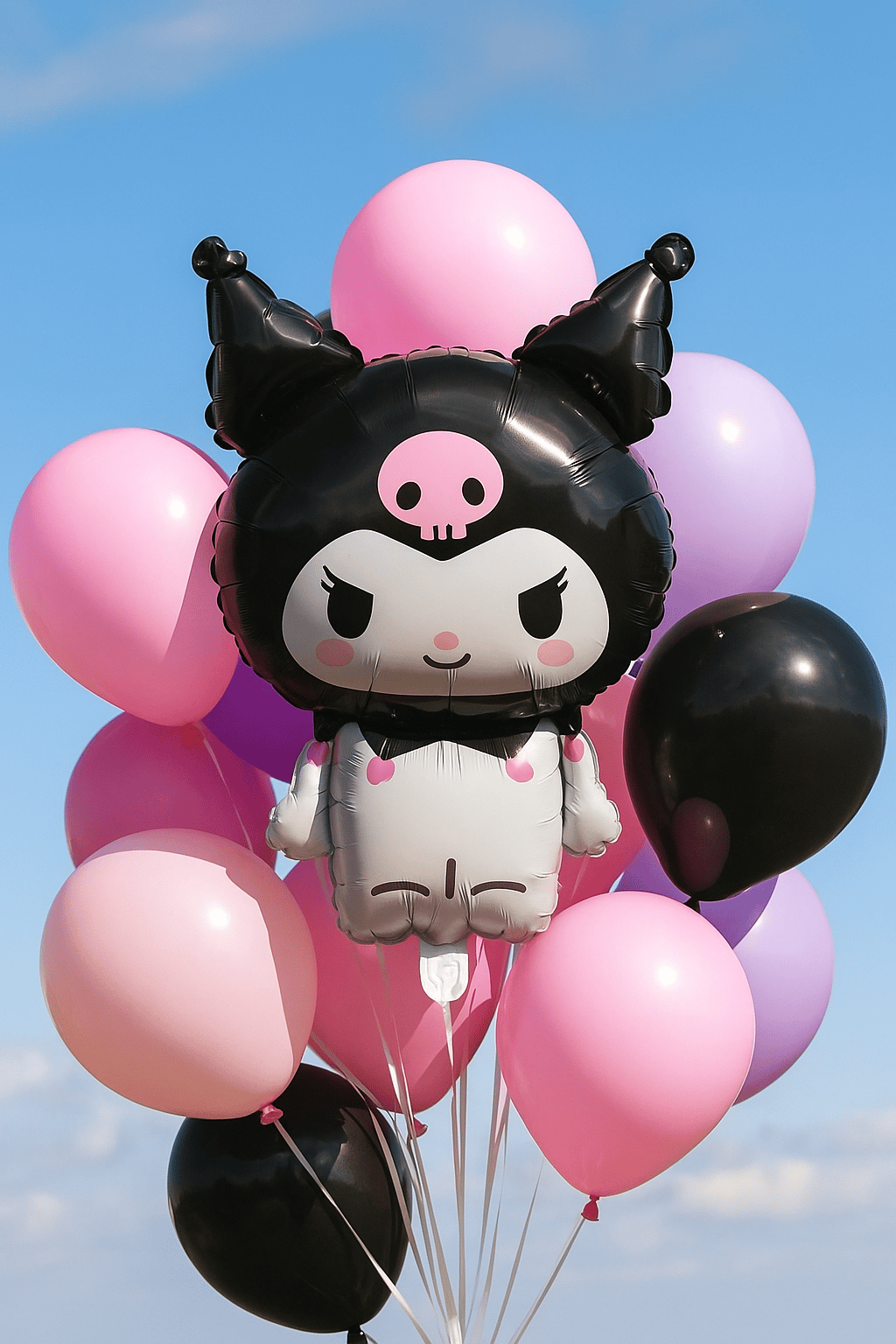 Folyo Balon Kuromi 80x50 cm siyah Büyük Doğum Günü Balonu