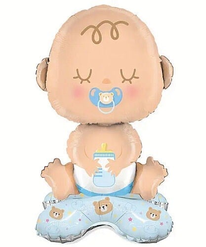Folyo Balon Mavi Bebek Ayaklı 63-34 cm baby shover-cinsiyet partisi