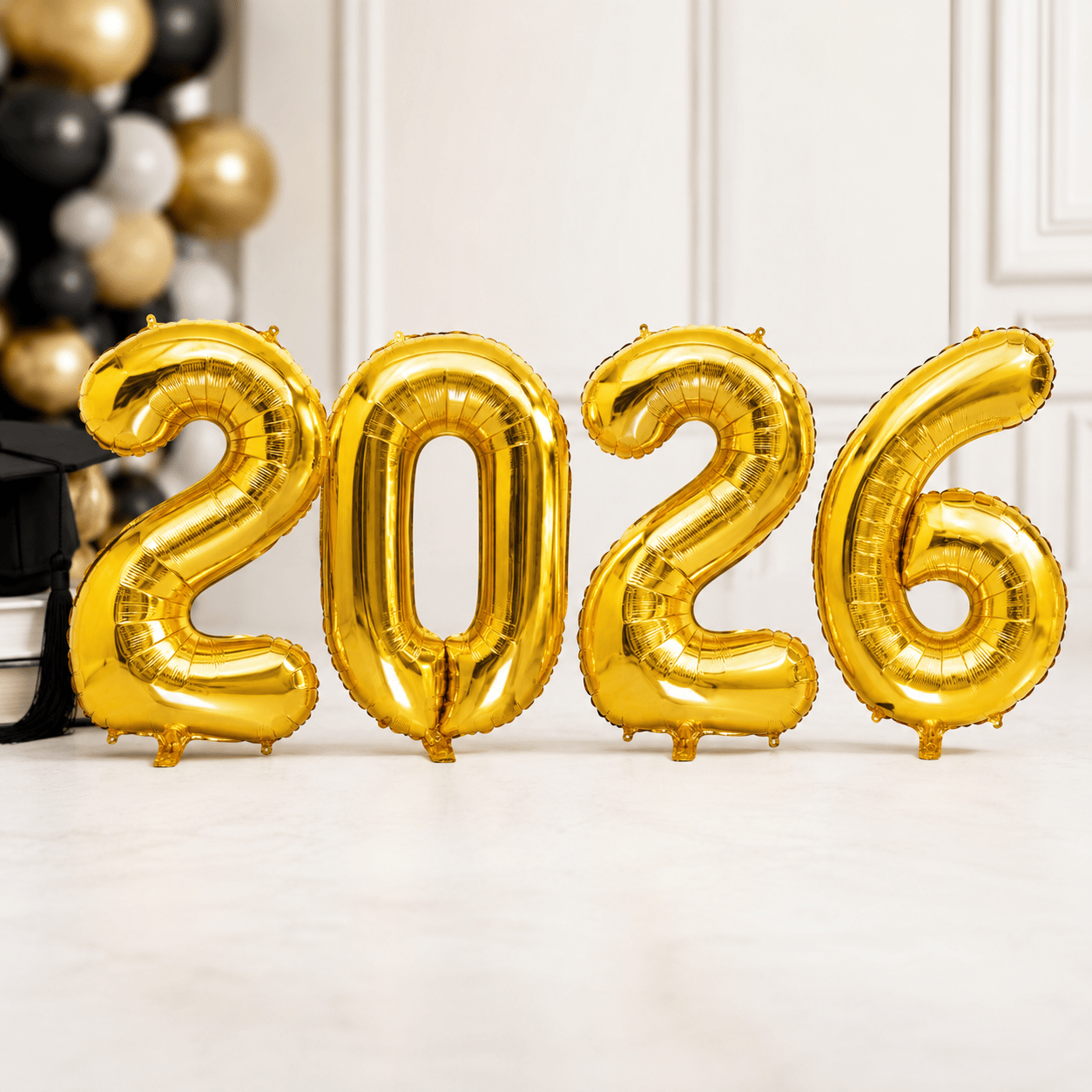 Folyo Balon Mezuniyet 2026 Gold-Altın set 40 inç 100 cm 4 rakam
