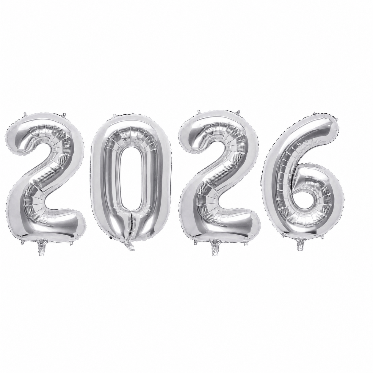 Folyo Balon Mezuniyet 2026 Gümüş-Silver set 40 inç 100 cm 4 rakam