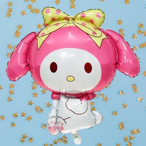Folyo Balon My melodi -kuromi Temalı 50X75 pembe  Büyük Doğum Günü Parti Balonu