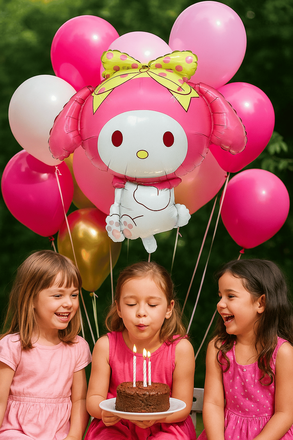 Folyo Balon My melodi -kuromi Temalı 50X75 pembe  Büyük Doğum Günü Parti Balonu