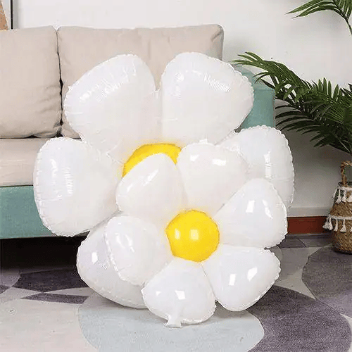 Folyo Balon Papatya Görselli 50x40 +71x71 2 boy 2 li paket Doğum Günü Süsü
