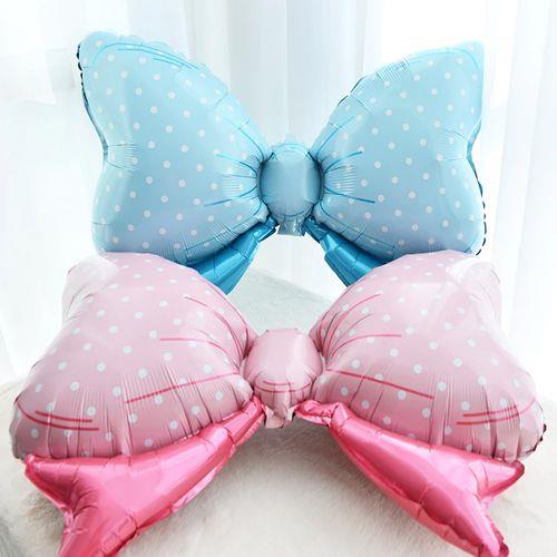 Folyo Balon Puantiyeli Fiyonk Pembe 60*90cm bebek partisi-cinsiyet partisi