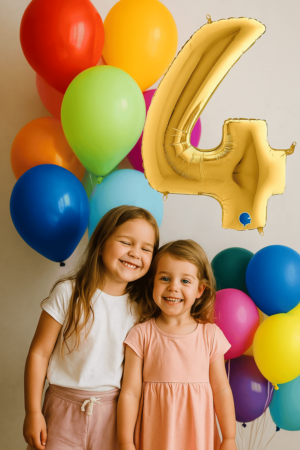 Folyo Balon Rakam 4 Rakamı Gold 40 Inc 101 Cm GRABO Doğum Günü Uçan Folyo Balon