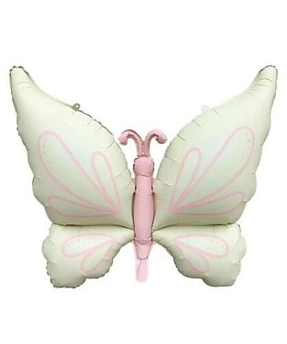 Folyo Balon Retro Beyaz Kelebek 73,5-94 cm