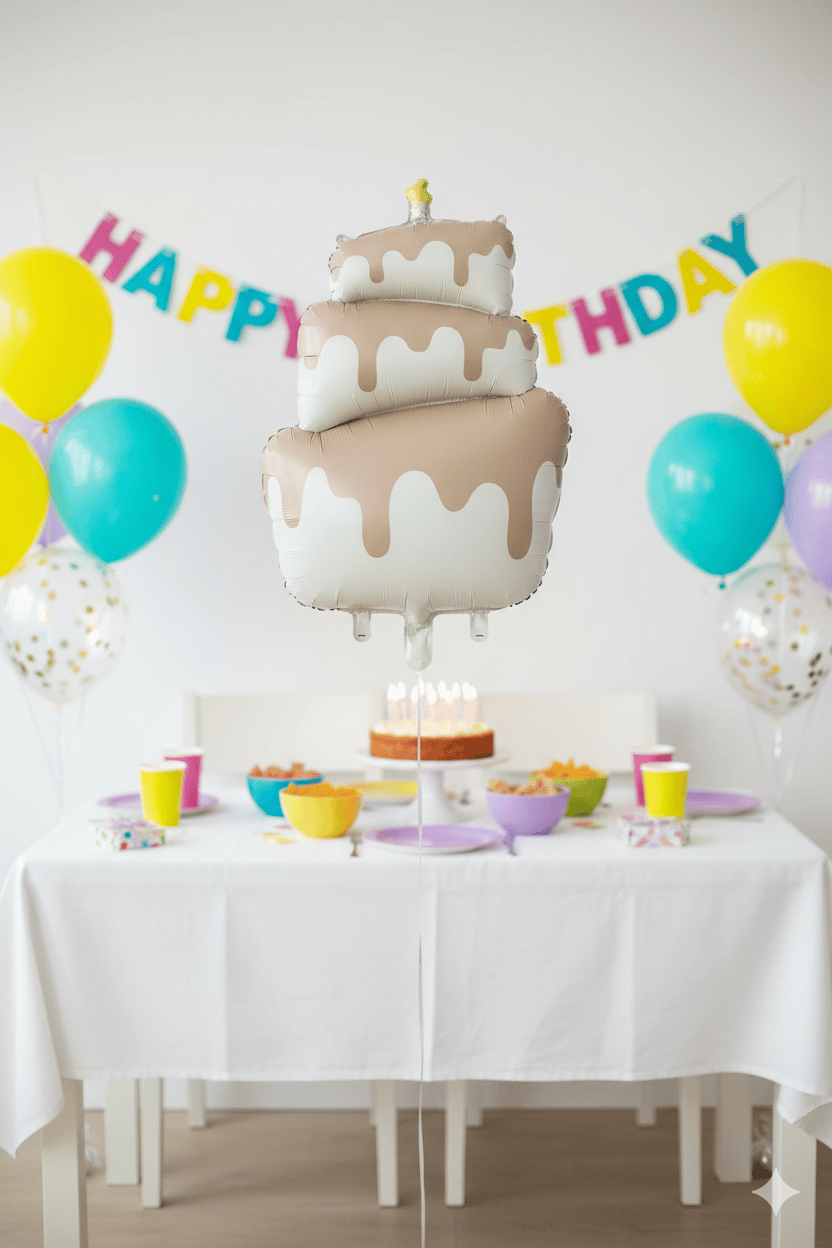 Folyo Balon Retro Krem Pasta Şekilli  51x54,5 cm