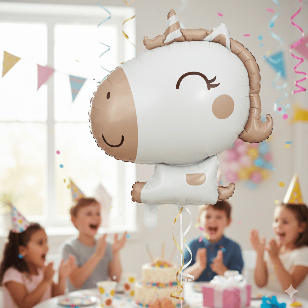 Folyo Balon Retro Unicorn Karamel 51*54 cm