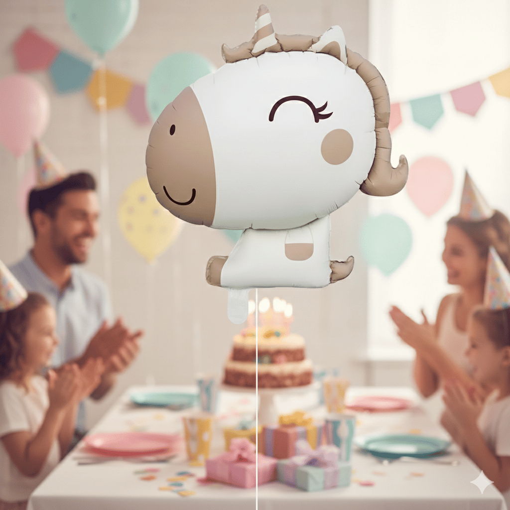 Folyo Balon Retro Unicorn Karamel 51*54 cm