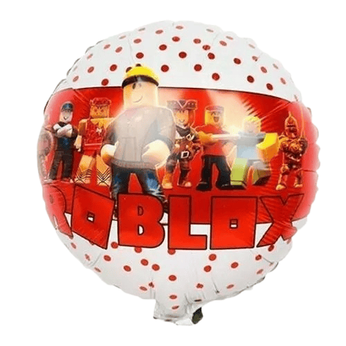 Folyo Balon ROBLOX 45 cm Kırmızı Renk Çift Taraflı Baskılı Doğum günü Süsü