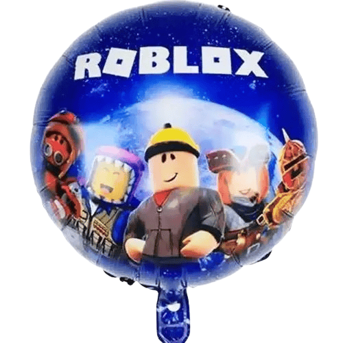 Folyo Balon ROBLOX 45 cm Mavi Renk Çift Taraflı Doğum günü Süsü