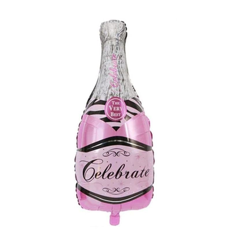 Folyo Balon Şampanya Şişesi pemb 49x100cm celebrat