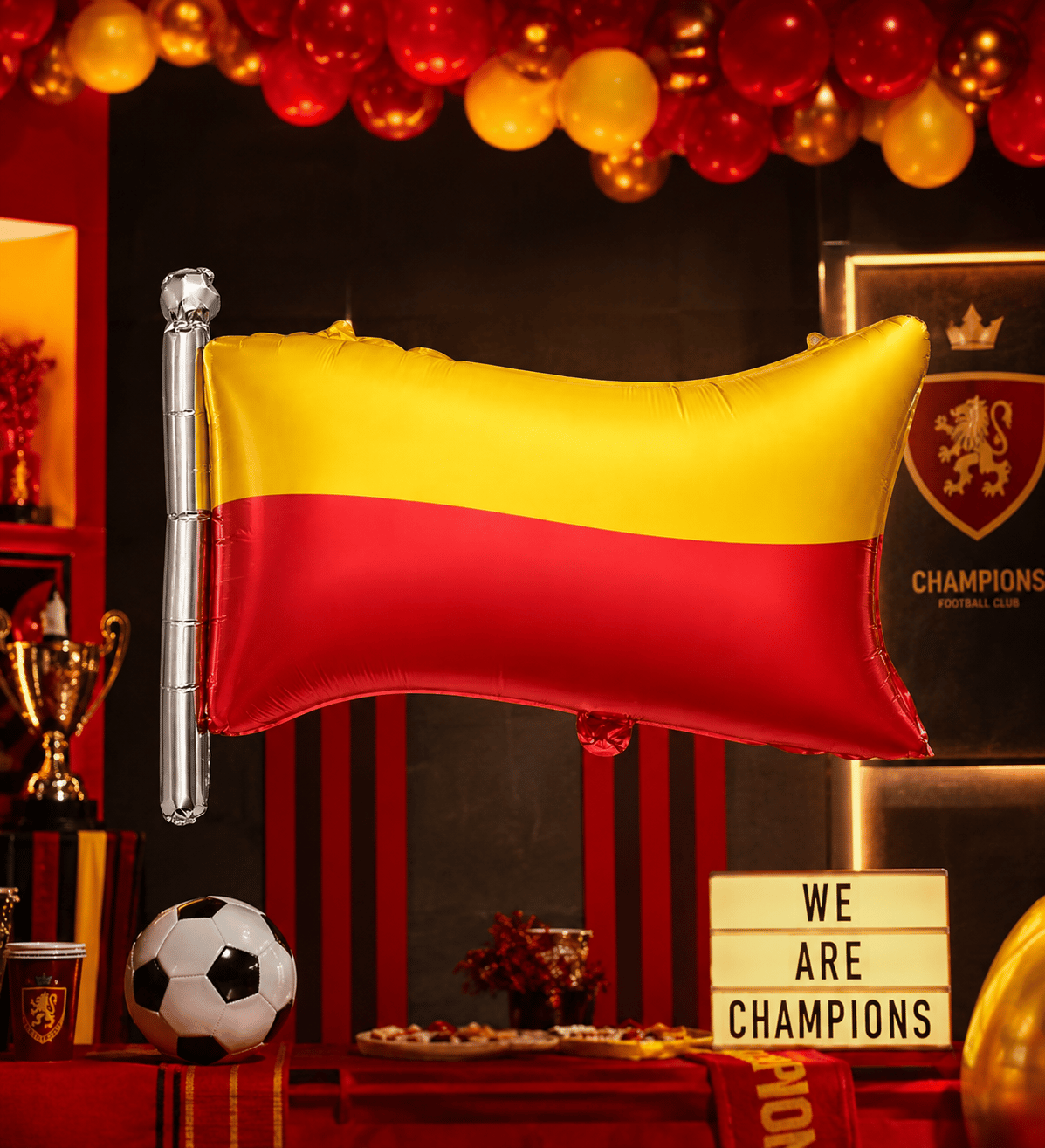 Folyo Balon Sarı Kırmızı Bayrak 71-50 cm galata