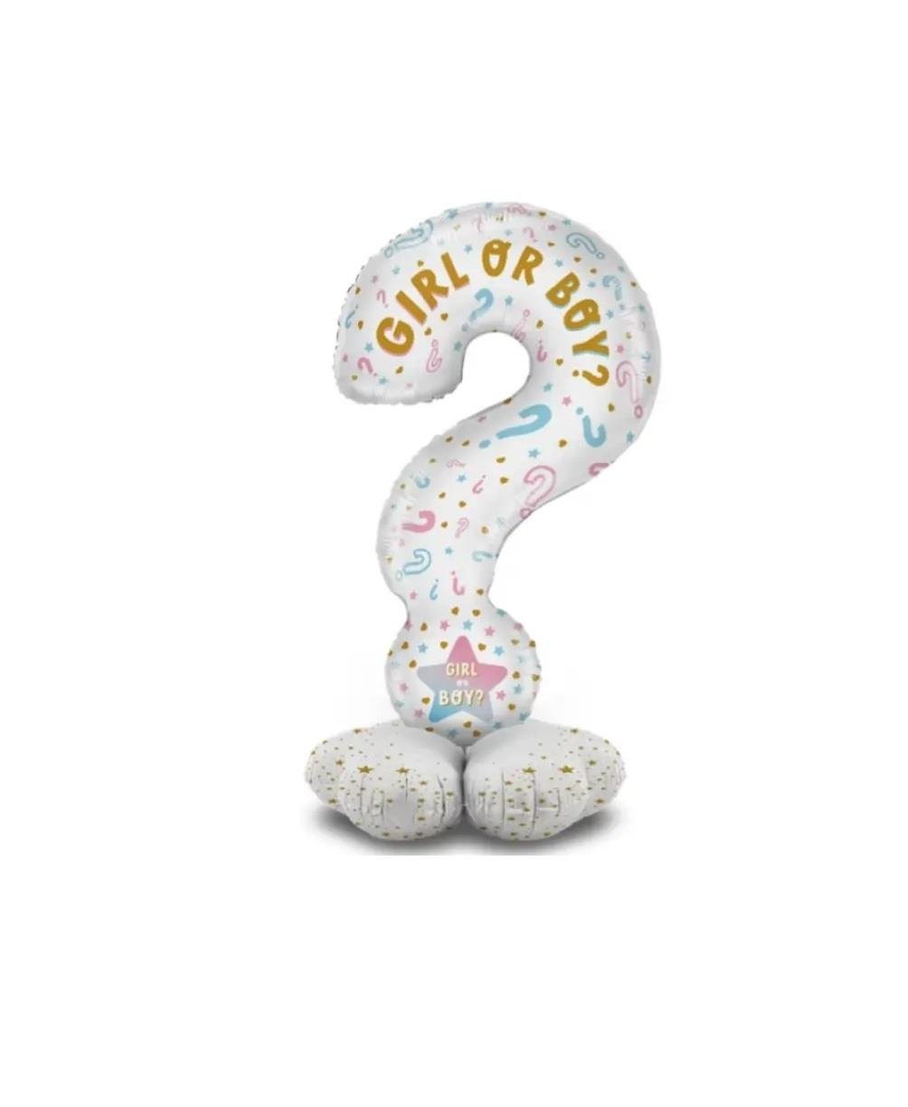 Folyo Balon  SORU İŞARETİ 60x110cm Cinsiyet Partisi Ayakta Durabilen Cinsiyet Partisi Temalı Folyo Balon
