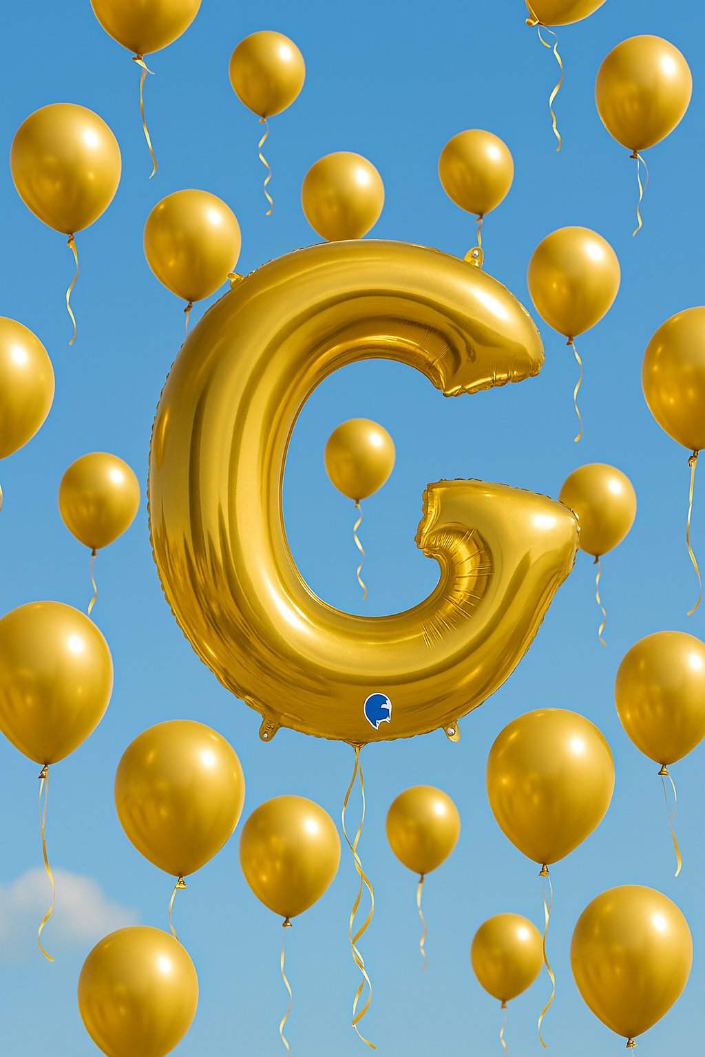 Folyo Harf ''G'' Harfi Gold-Altın renk  40 Inc 100 Cm grabo Doğum günü balonu
