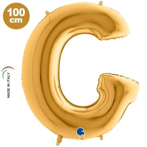 Folyo Harf ''G'' Harfi Gold-Altın renk  40 Inc 100 Cm grabo Doğum günü balonu