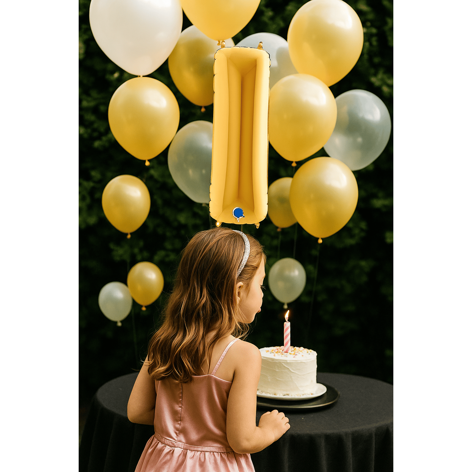 Folyo Harf ''I'' Harfi Gold-Altın renk  40 Inc 100 Cm grabo Doğum günü balonu