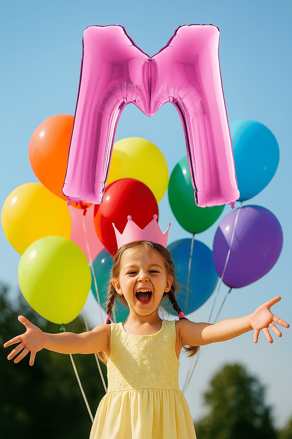 Folyo Harf ''M'' Pembe Renkli 40 Inc 101 Cm-grabo Doğum günü balonu