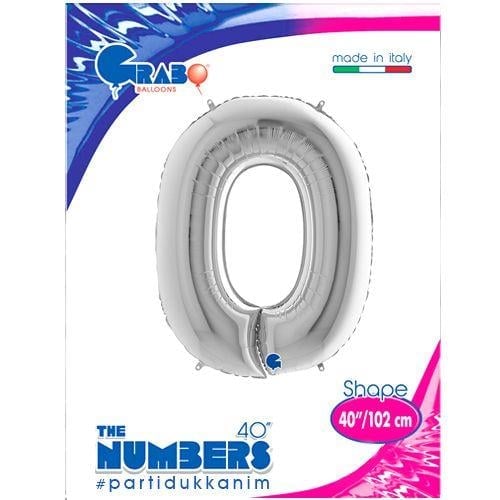 Folyo Rakam 0 Gümüş 40 Inc 101 Cm GRABO