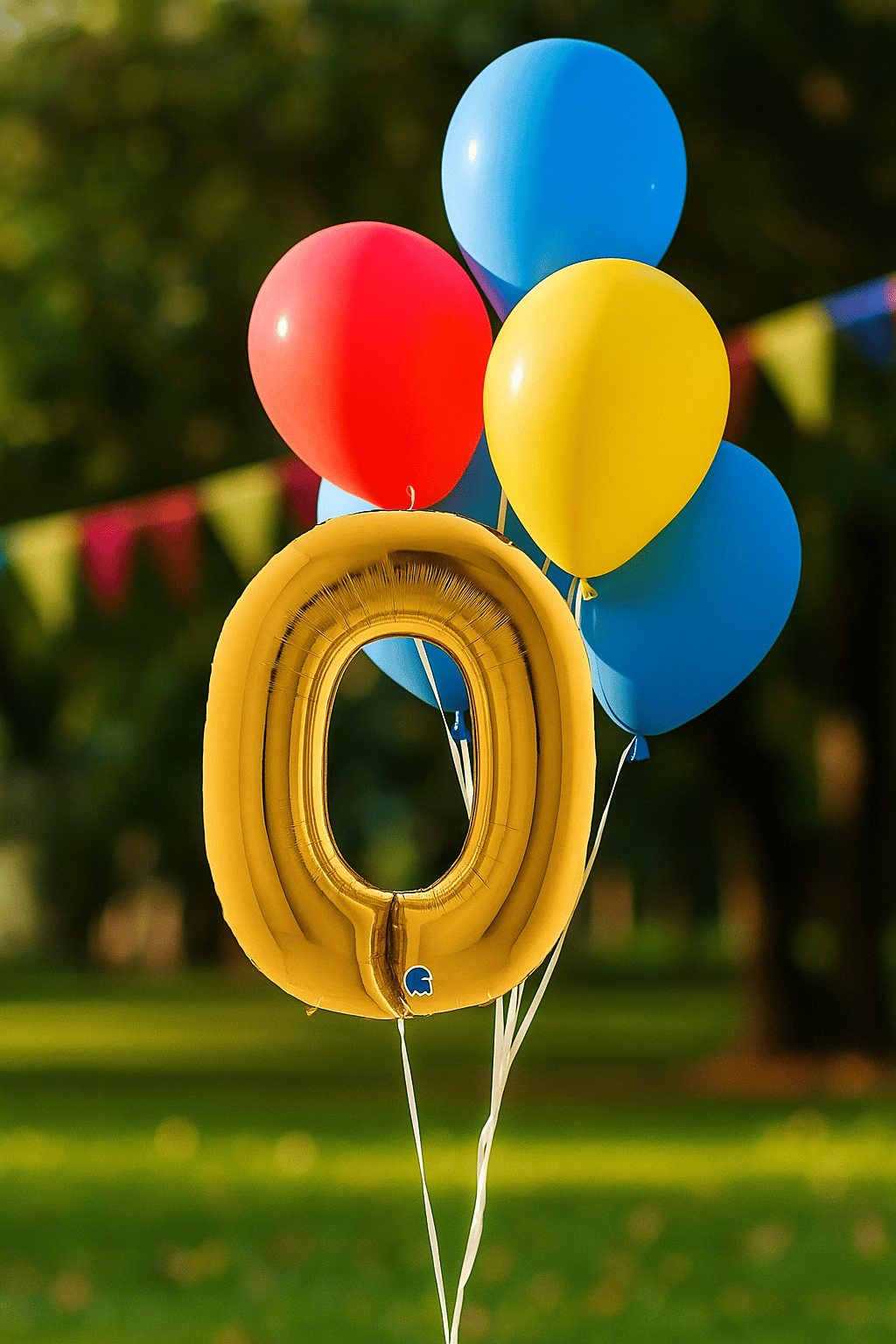 Folyo Rakam 0 (Sıfır) Gold-altın renginde 40 inç 100 cm GRABO doğum günü balonu