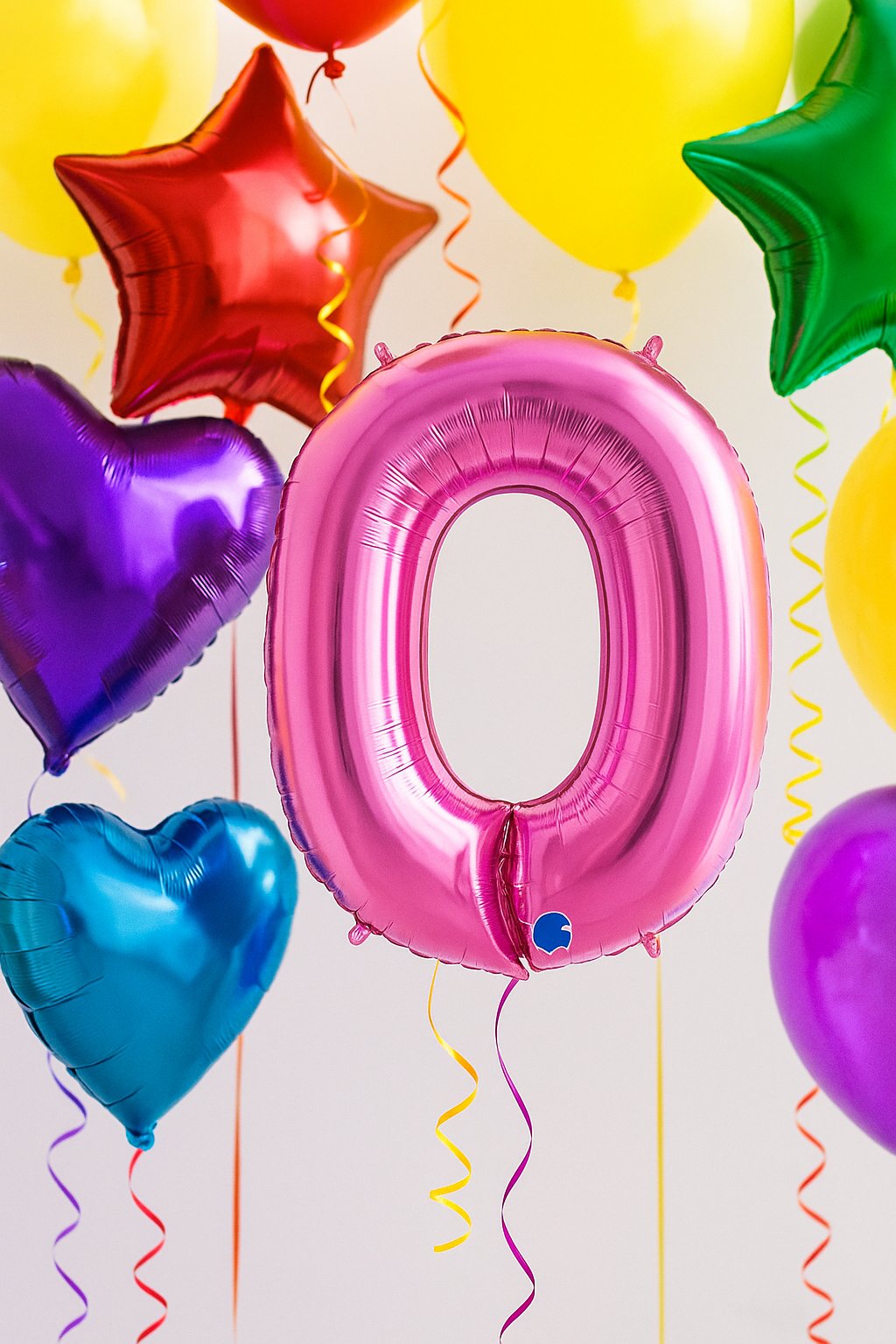Folyo Rakam 0 (Sıfır) Pembe renkli 40 inç 100 cm GRABO doğum günü balonu