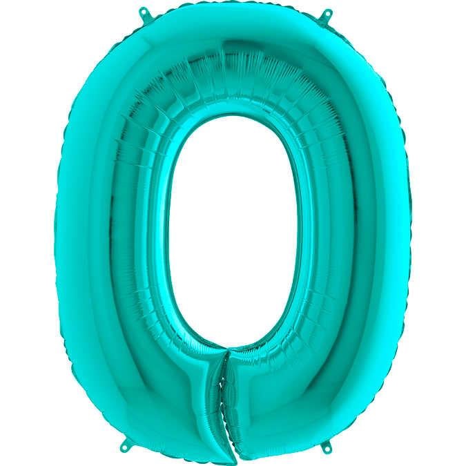 Folyo Rakam 0 Tiffany 40 inç 102 cm Turkuaz GRABO