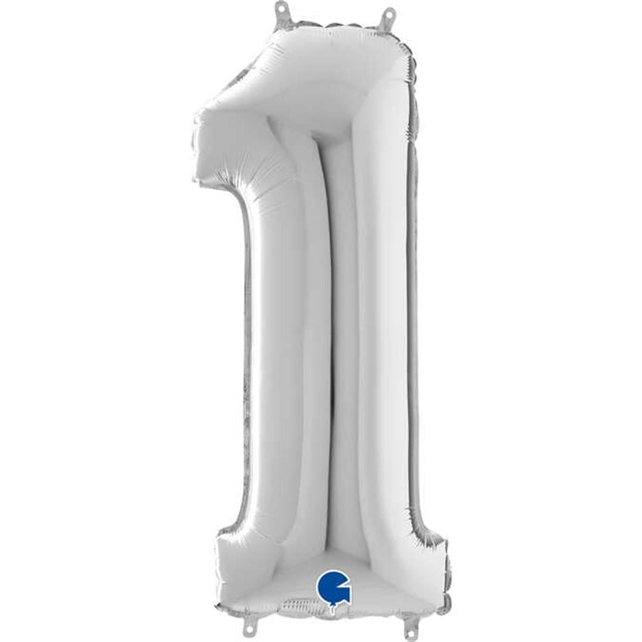 Folyo Rakam 1 Gumus 16 Inc 66 Cm