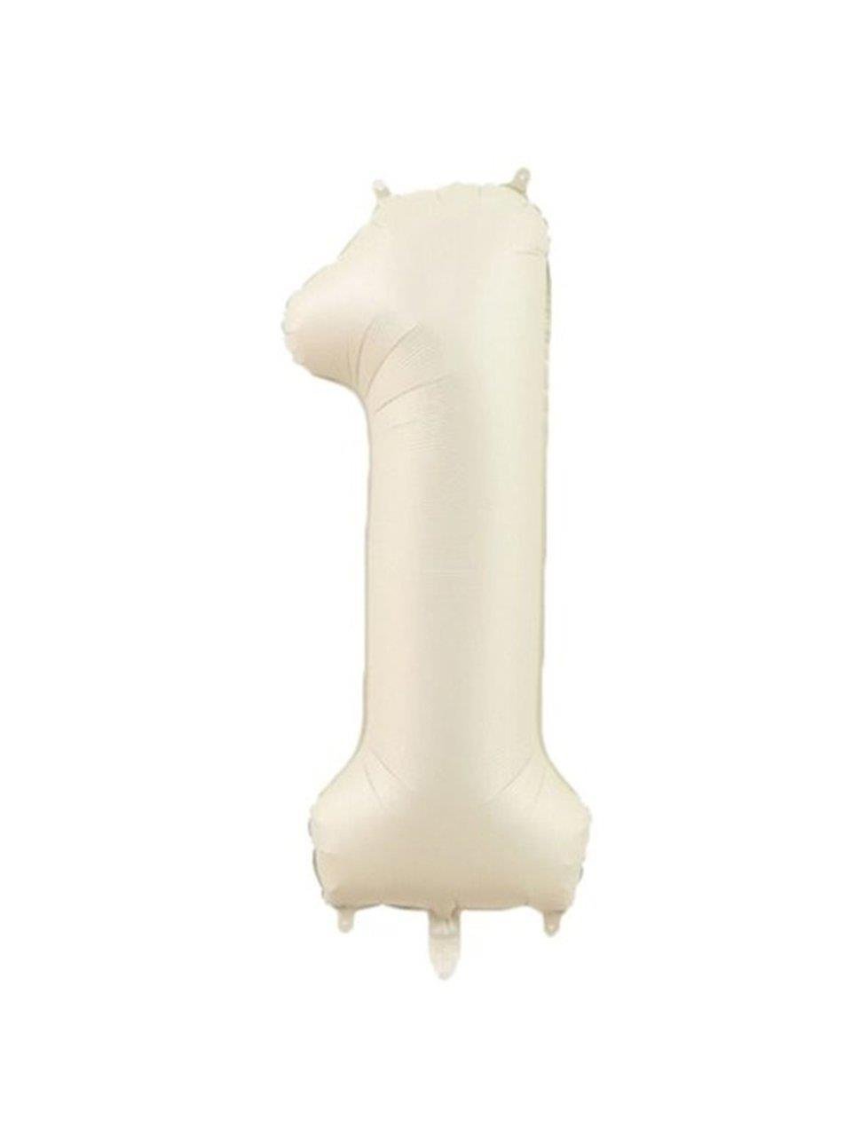 Folyo Rakam 1 Krem satin 40 inç 100 cm Grabo markalı çok kaliteli folyo balon