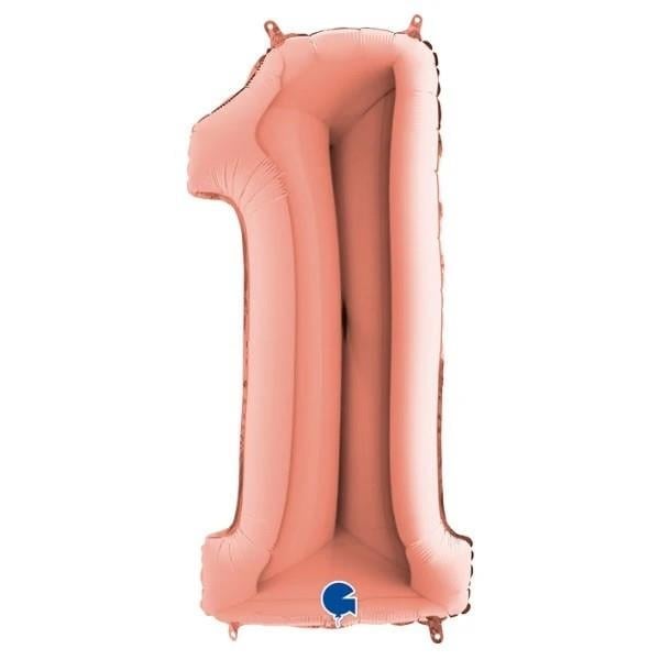 Folyo Rakam 1 Rosegold 40 ınç 102 cm GRABO-İKM