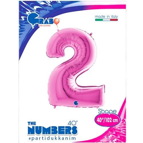 Folyo Rakam 2 Pembe 40 Inc 101 Cm GRABO
