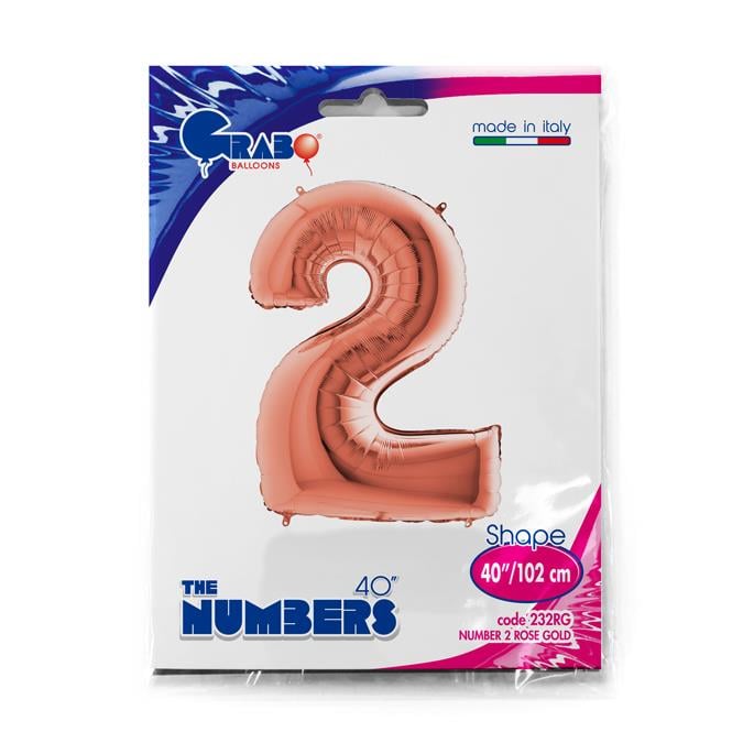 Folyo Rakam 2 rosegold 40 inç 102 cm GRABO-İKM