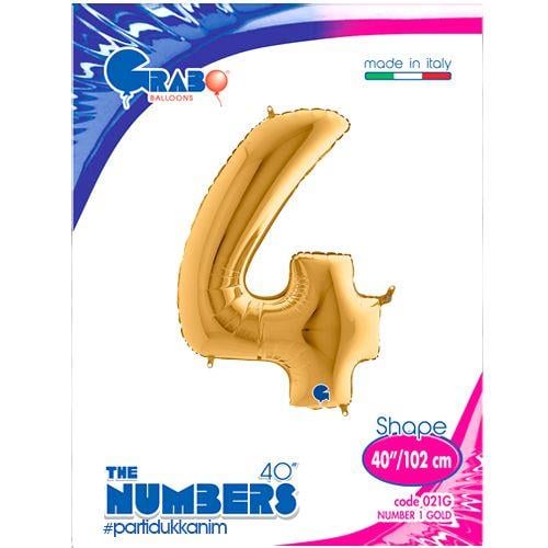 Folyo Rakam 4 Gold 40 Inc 101 Cm GRABO