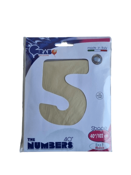 Folyo Rakam 5 Satin krem 40 Inc 101 Cm GRABO yüksek kalite folyo rakam 