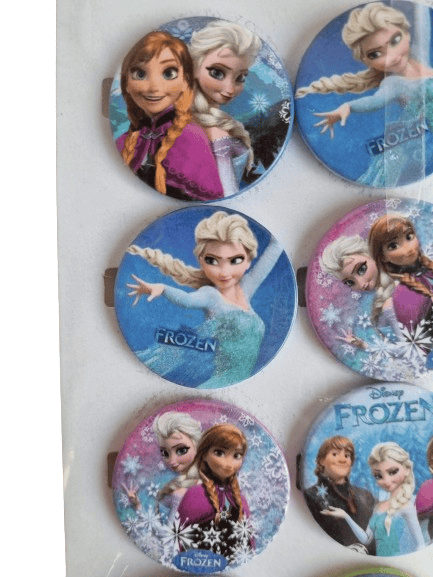 Frozen Elsa Lisanslı Yaka çanta metal rozeti  10 lu paket pinyata içi hediyesi