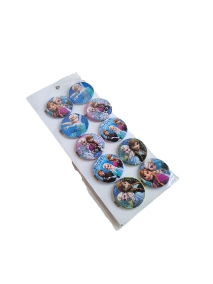 Frozen Elsa Lisanslı Yaka çanta metal rozeti  10 lu paket pinyata içi hediyesi